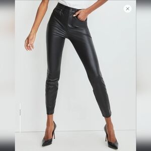 Veronica Beard Maera Skinny Jean High-Rise Stretch Vegan Leather size 29